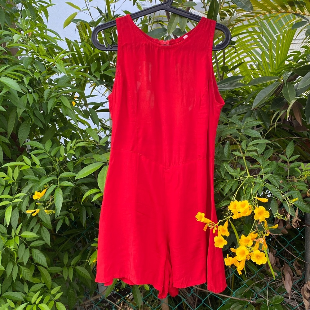Boho Red Romper